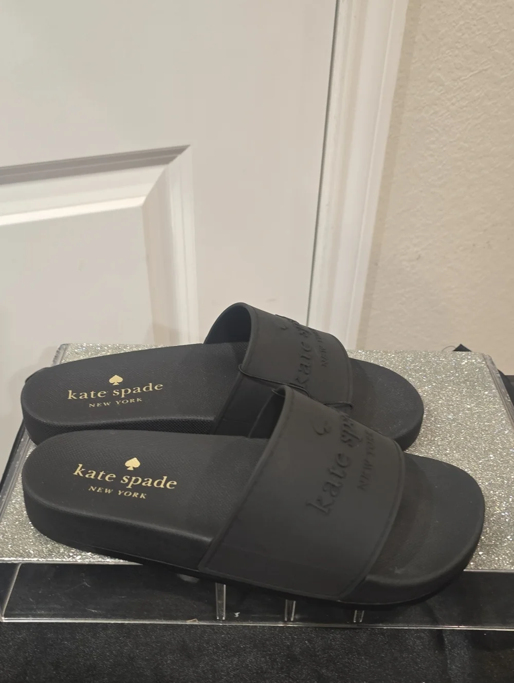 Kate Spade New York Sunny Slide Sandals- Black